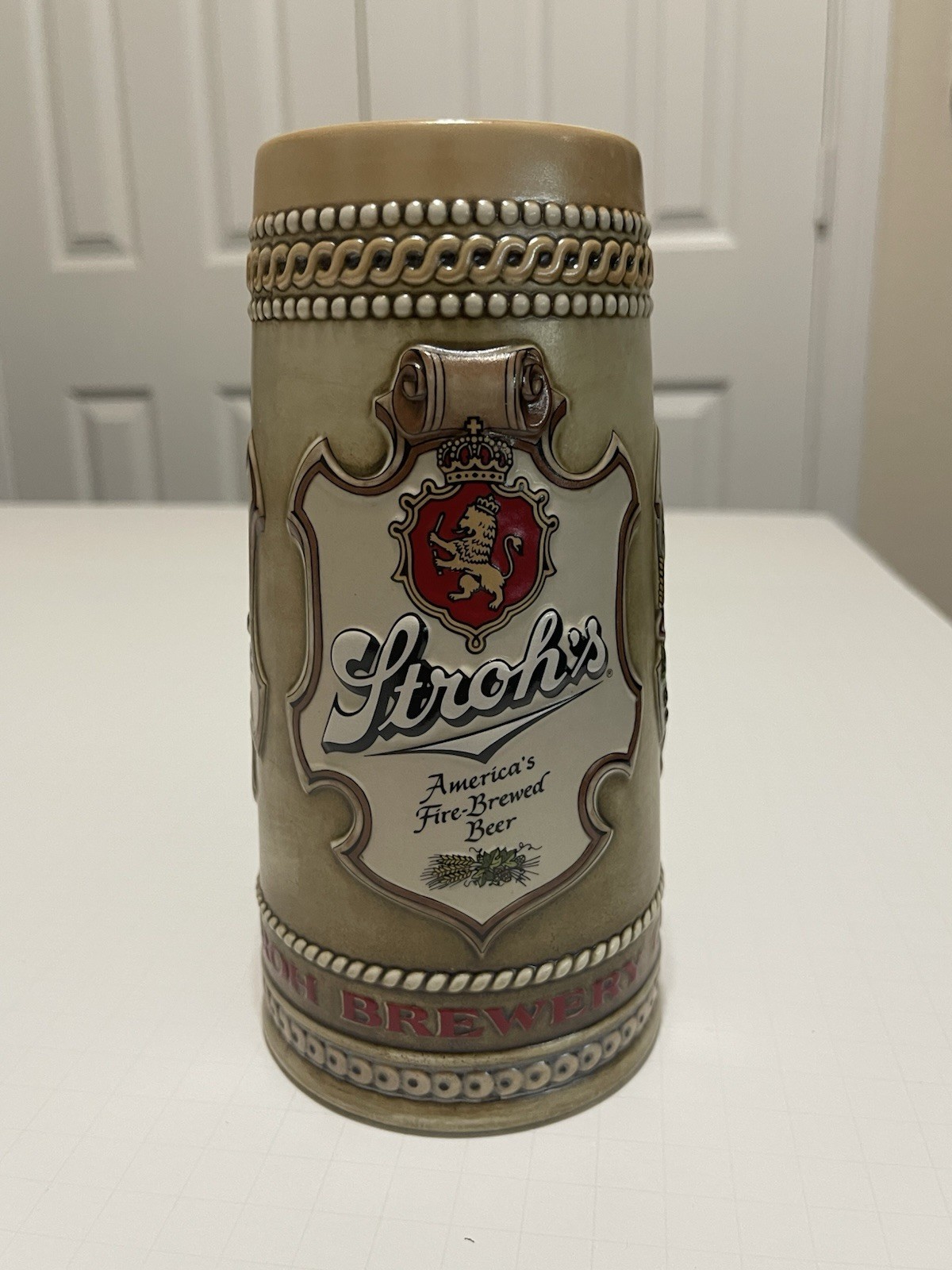 Vintage 1980's Stroh's Brewery Heritage Series III Beer Stein by Ceramarte Vintage 1980's Stroh's Brewery Heritage Series III Beer Stein by Ceramarte