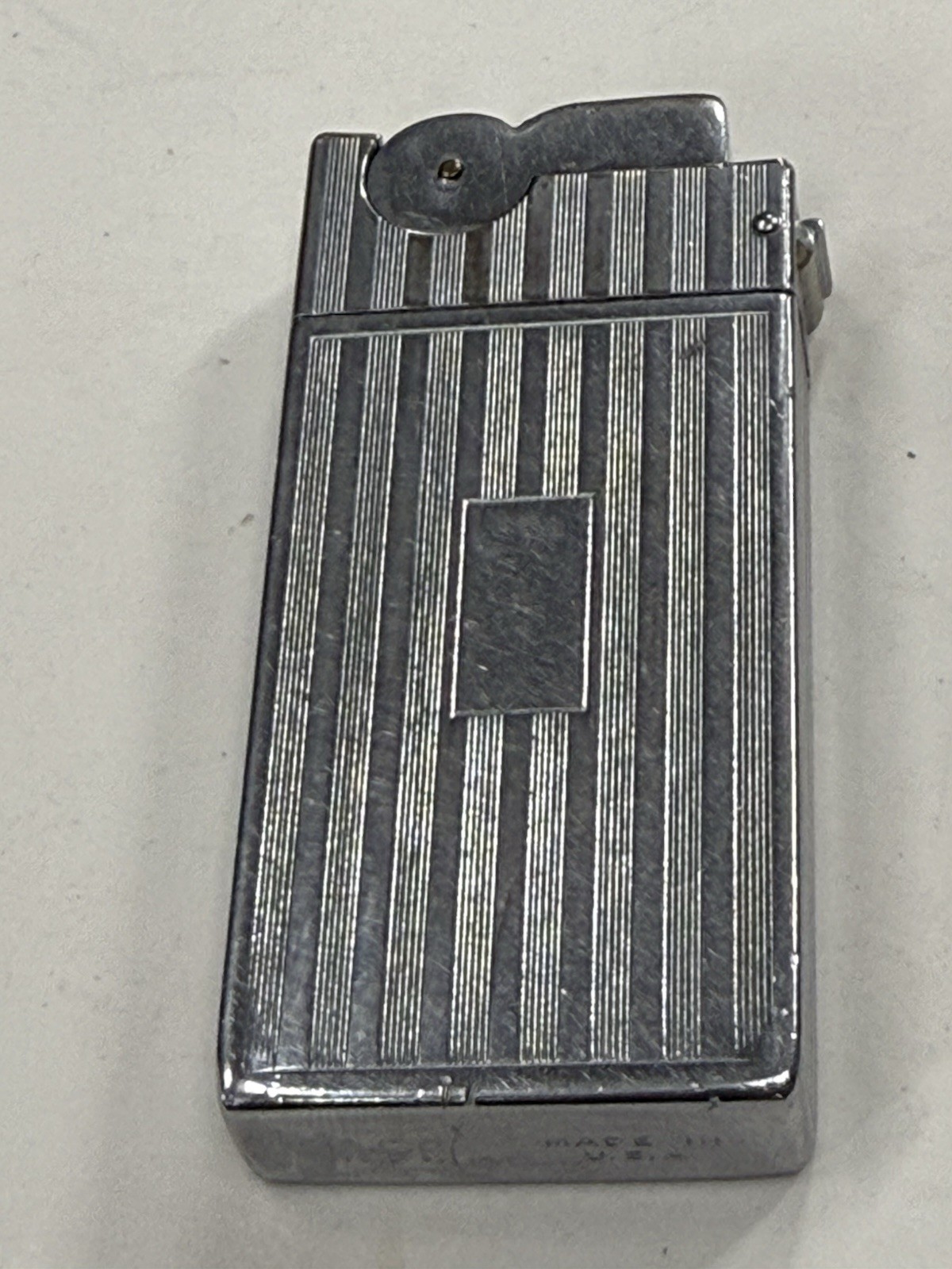 VINTAGE ASR ASCOT PUSH BUTTON 1950'S POCKET LIGHTER #631 VINTAGE ASR ASCOT PUSH BUTTON 1950'S POCKET LIGHTER #631