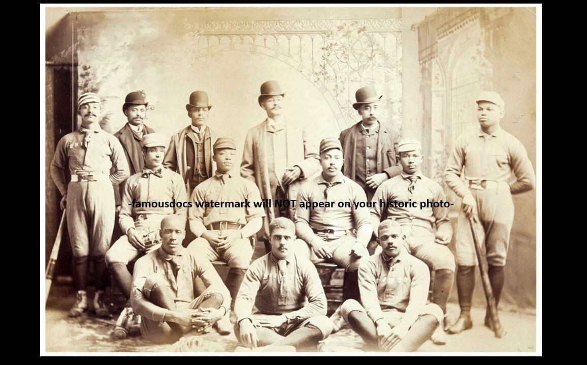 1890 First Black Baseball Team PHOTO Negro Leagues Team MUCH IS NOT KNOWN