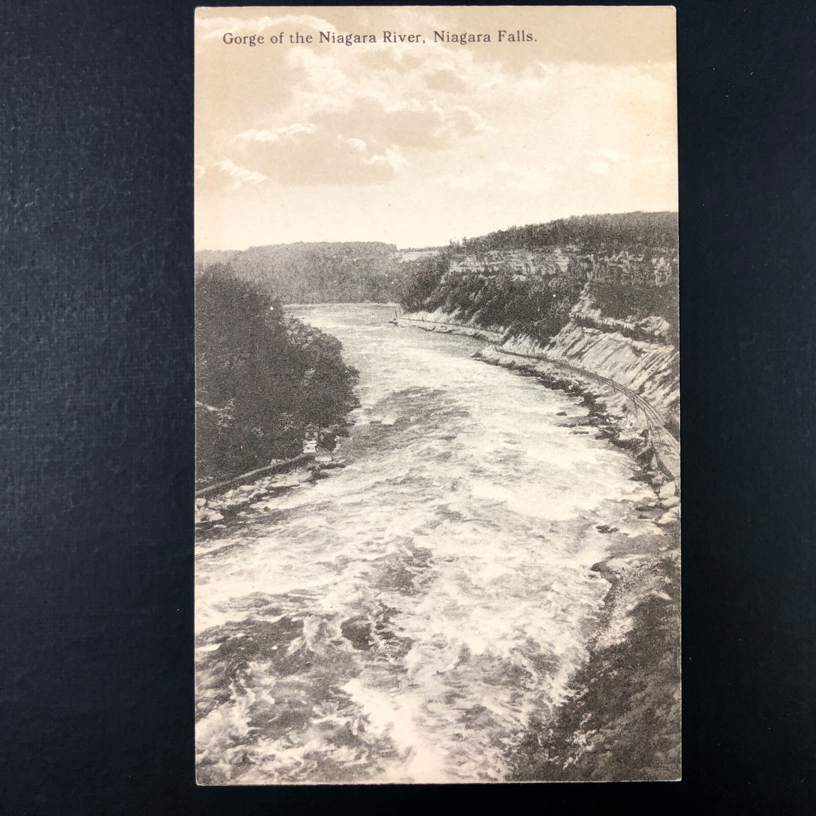 Gorge of the Niagara River, Niagara Falls Postcard NY Sepia UNPOSTED Unused OLD