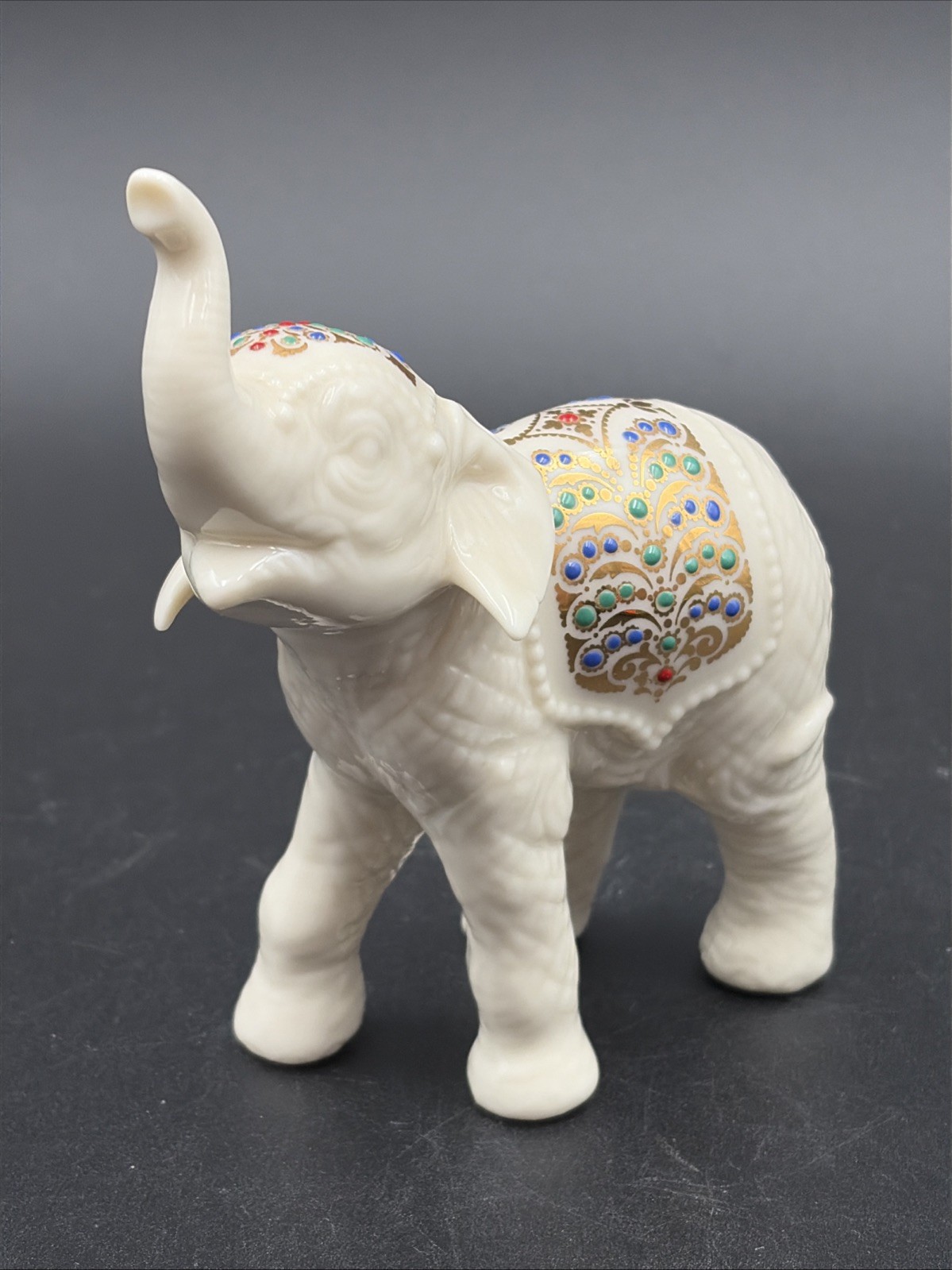 Lenox China Jewels Collection Elephant Figurine With Raised Trunk 1996 USA