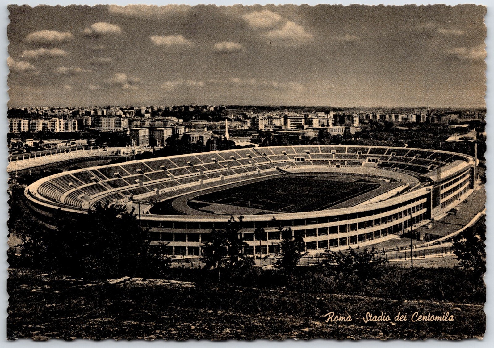 ITALY VINTAGE POSTCARD ROMA THE STADIUM STADIO DEI CENTOMILA ITALY VINTAGE POSTCARD ROMA THE STADIUM STADIO DEI CENTOMILA