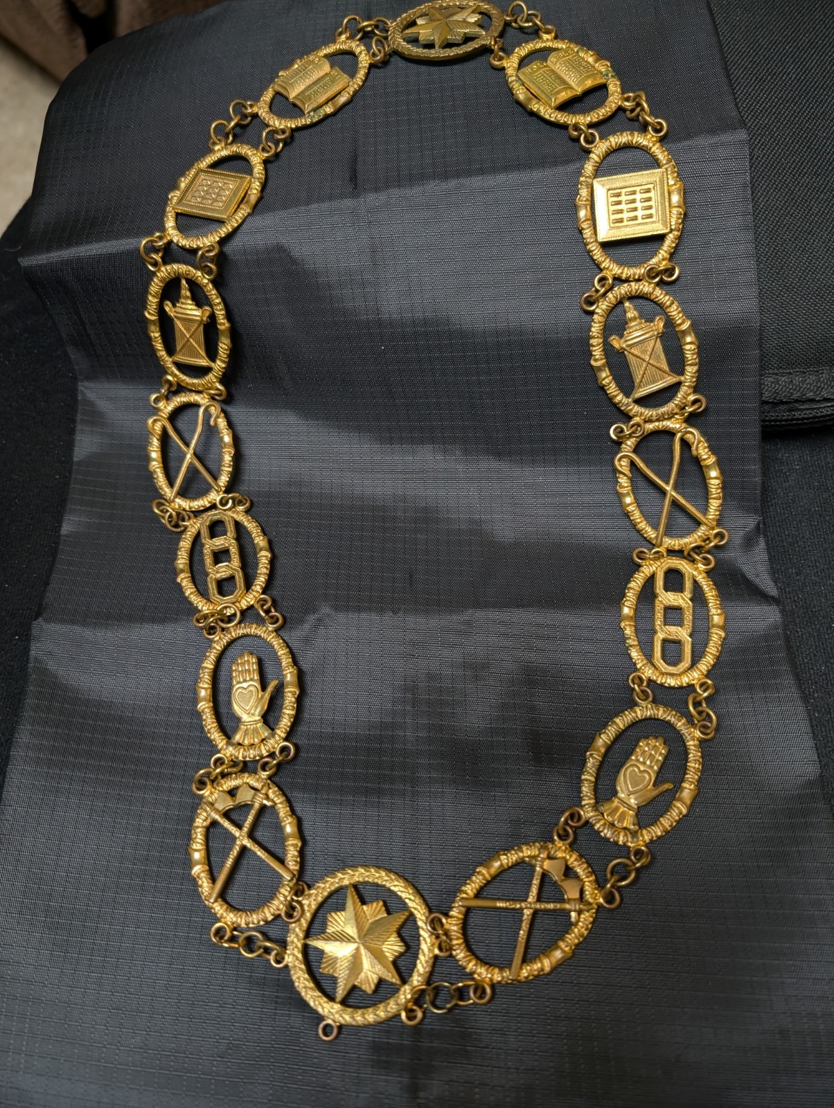 Antique vintage IOOF Encampment chain collar