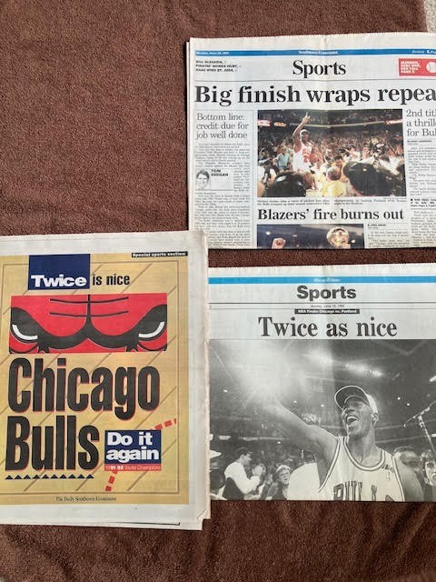 2 Chicago Newspaper Sports Sections - June 1992 Chicago Bulls NBA Champions 2 Chicago Newspaper Sports Sections - June 1992 Chicago Bulls NBA Champions