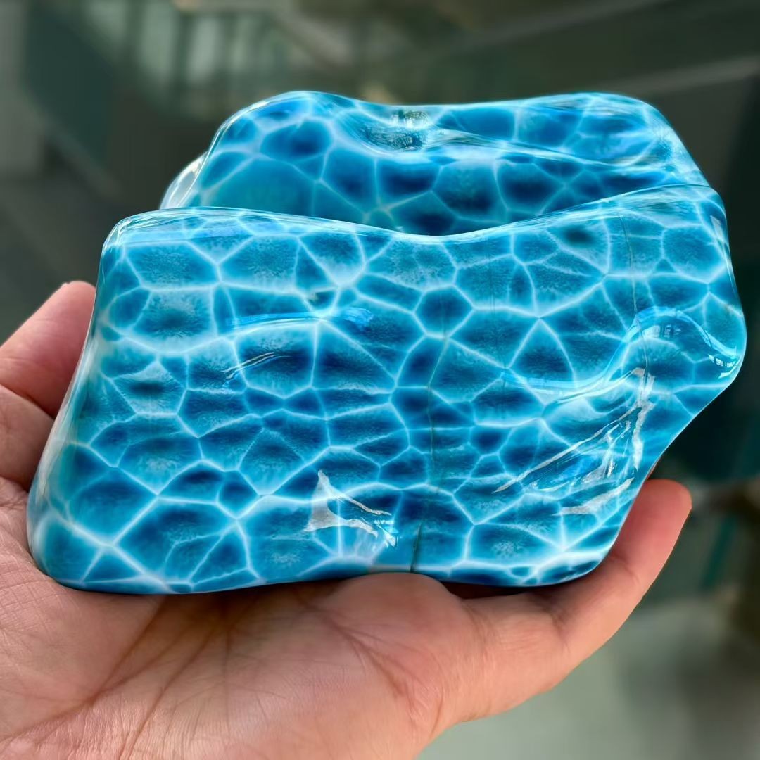 1080g Rare Natural Larimar Rough quartz crystal Mineral specimens Reiki Collect