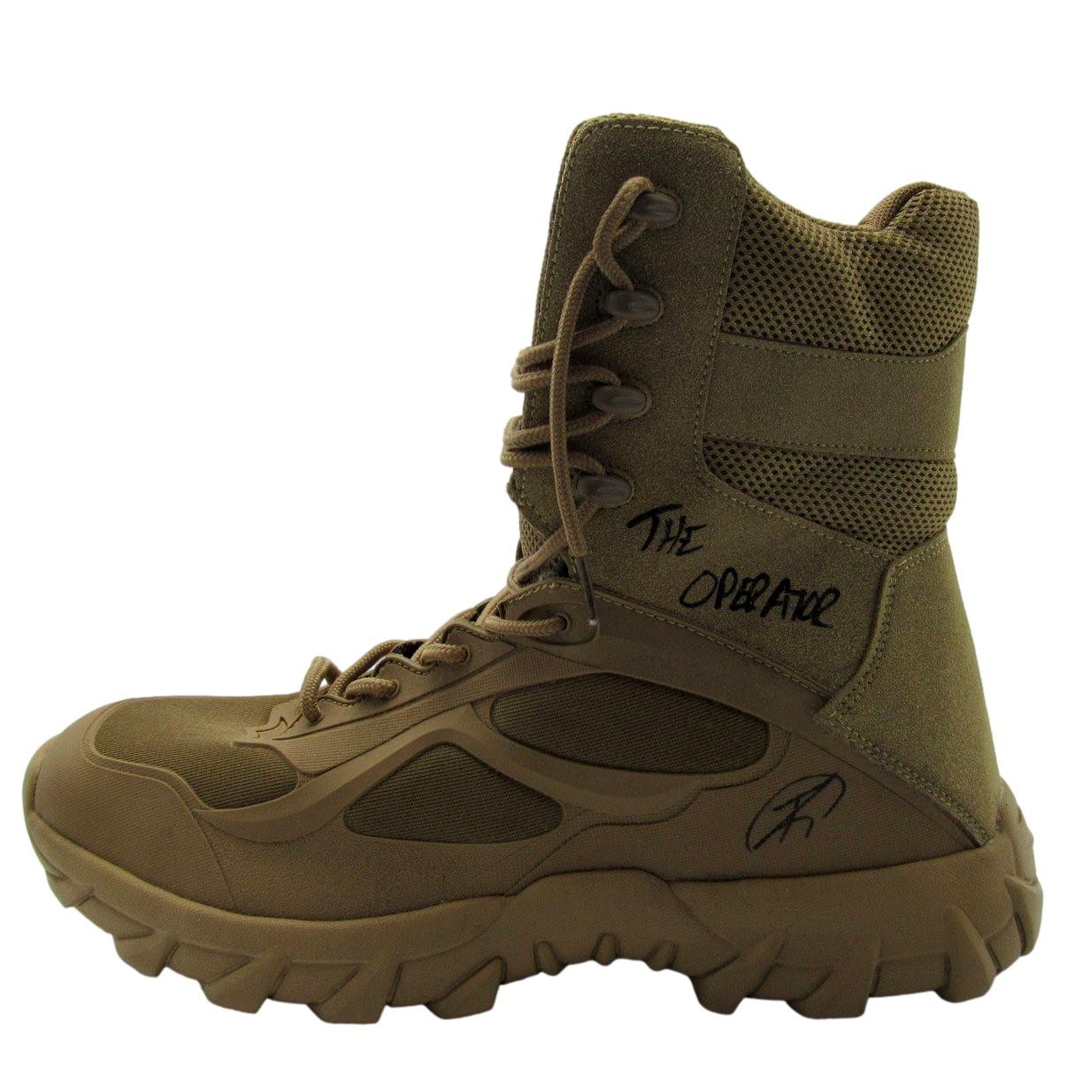 Robert O'Neill Seal Team Signed/Inscribed The Operator Combat Boot PSA/DNA 07860