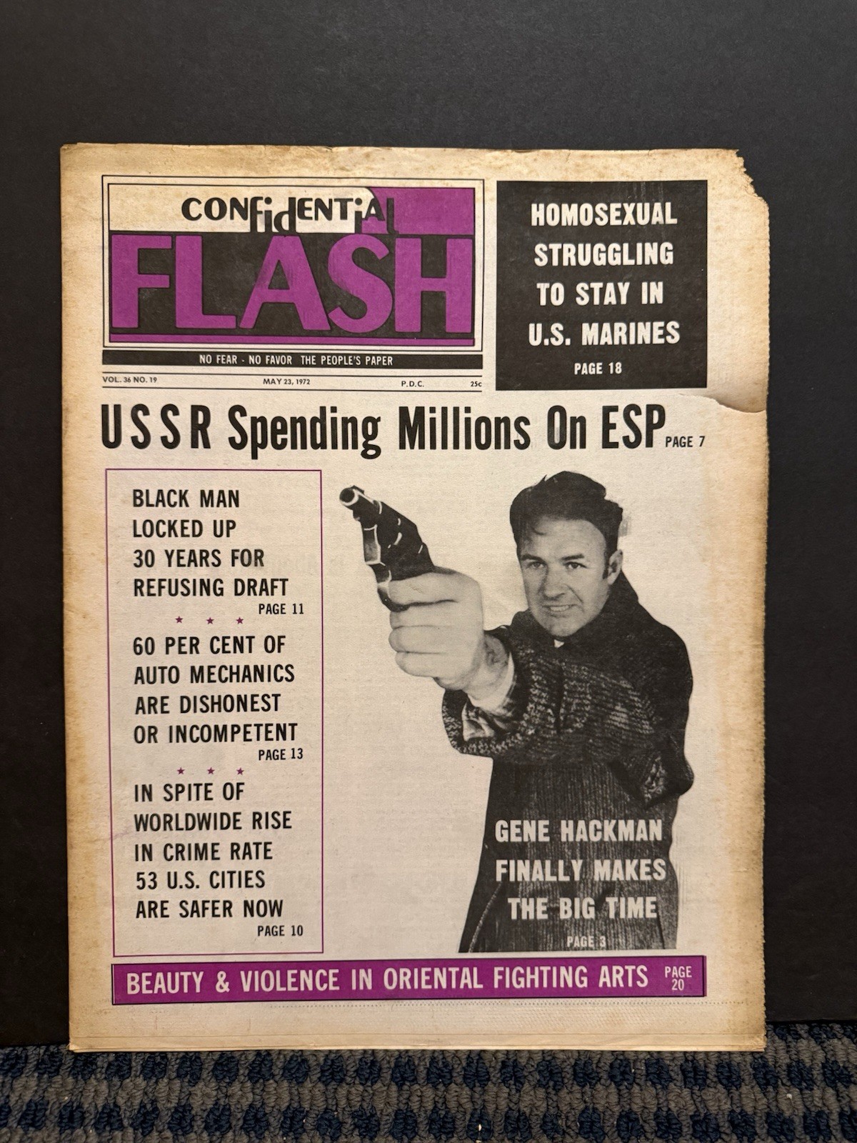1972 May 23rd Confidential Flash NewsPaper, Gene Hackman (VRN10H)