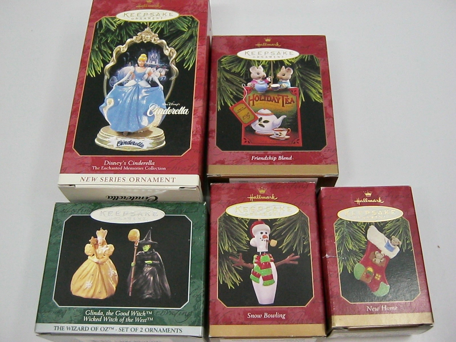 5 Hallmark Vintage 1997 Christmas Ornaments Original Boxes w/Price Tabs Keepsake