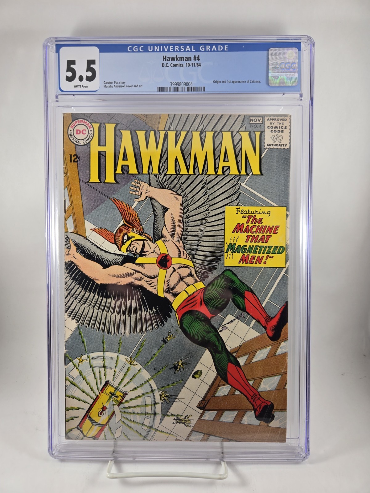 DC Comics Hawkman #4 (1964) CGC 5.5 Universal - 1st Appearance Of Zatanna