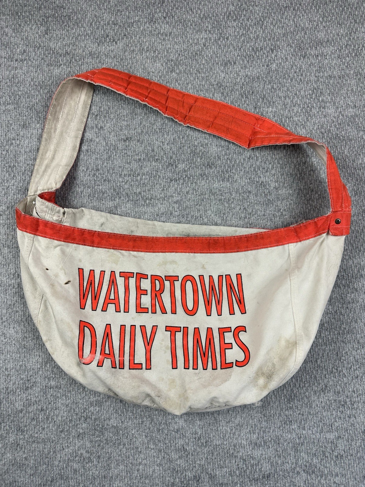 Vintage Watertown Daily Times Newspaper Carrier Canvas Delivery Bag Vintage Watertown Daily Times Newspaper Carrier Canvas Delivery Bag