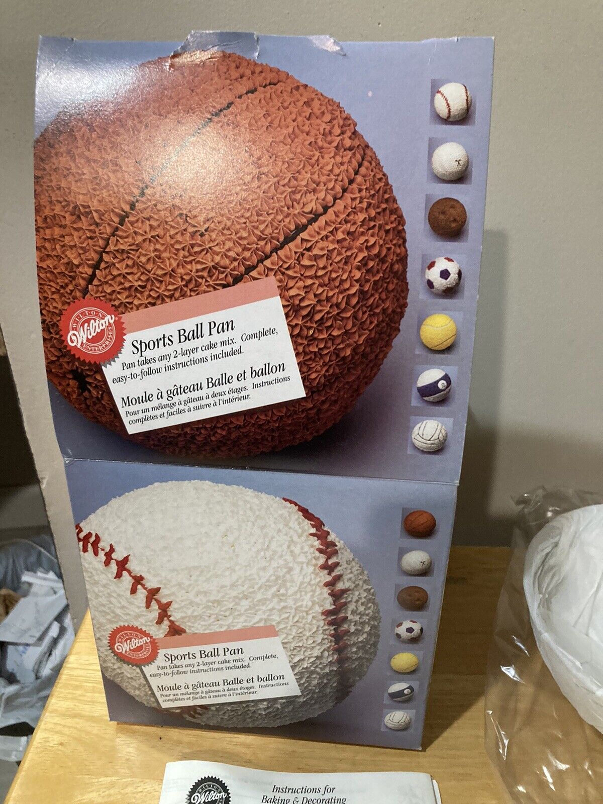 Wilton Sports Ball Cake Pan Complete Set - New Open Box