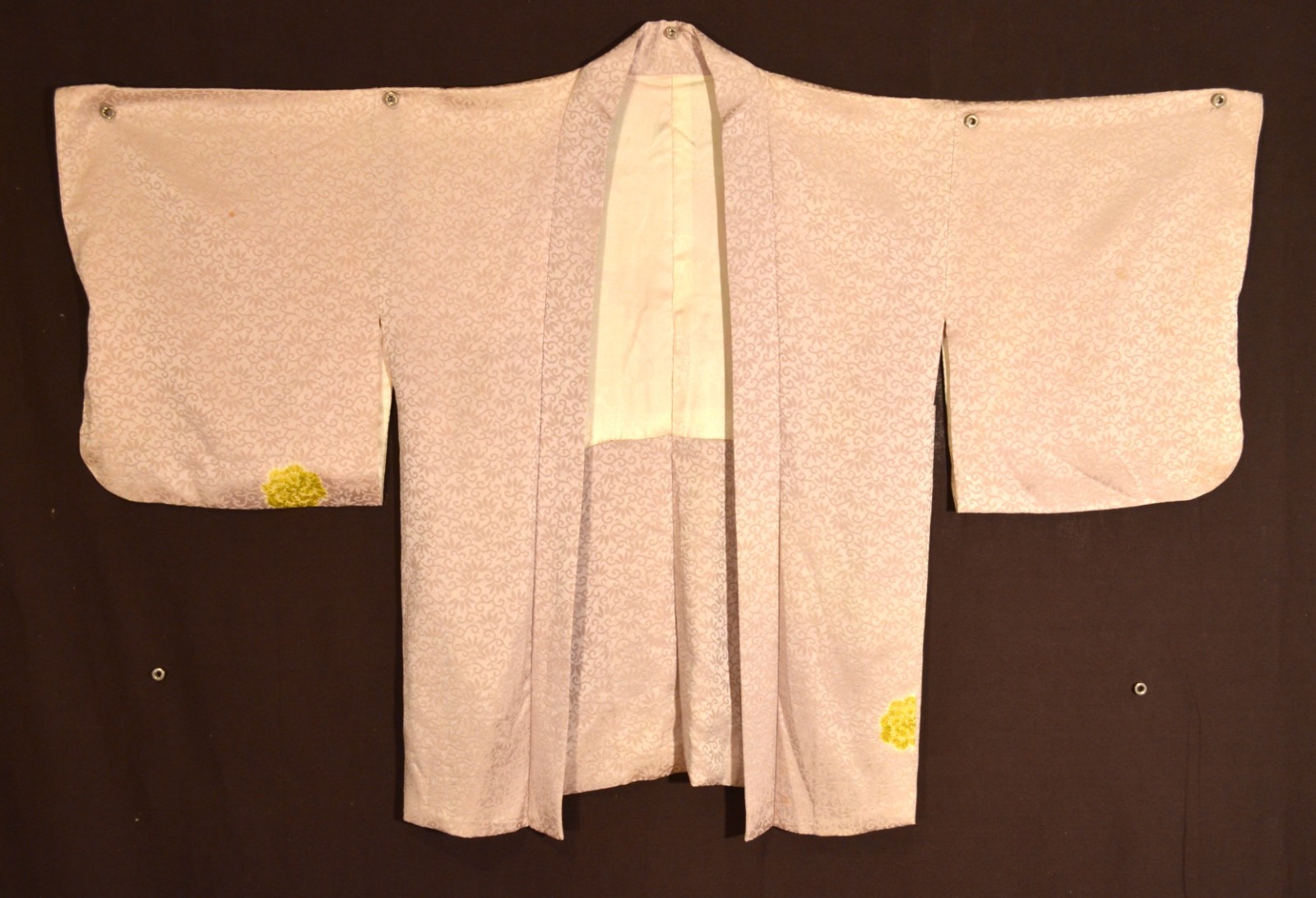 Vintage Women's Japanese Silk Kimono HAORI Jacket Subtle Pattern Shibori Design