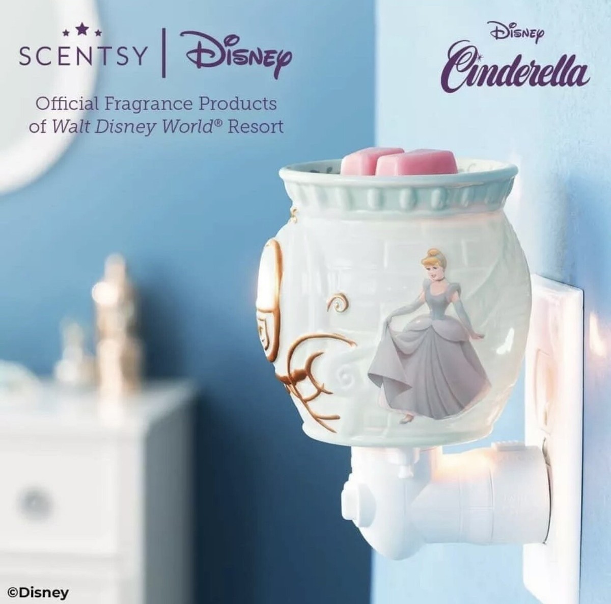 Scentsy Disney Cinderella Mini Warmer Plug In Brand New