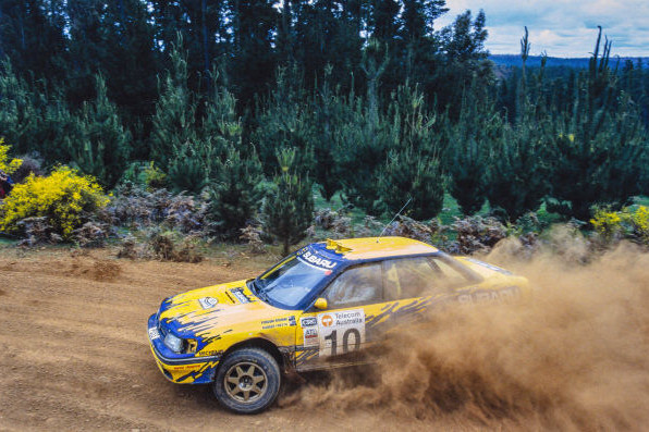 Peter  Possum  Bourne Rodger Freeth Subaru Legacy WRC Rally 1992 4x6 Photo