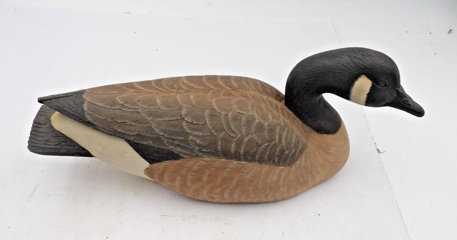 Artist created hand carved detailed and painted wooden duck