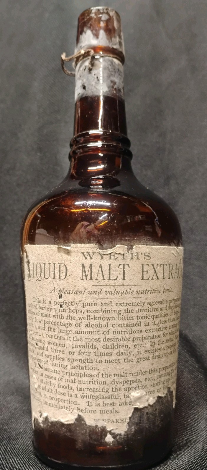 Wyeths Liquid Malt Extract antique Bottle Wyeths Liquid Malt Extract antique Bottle