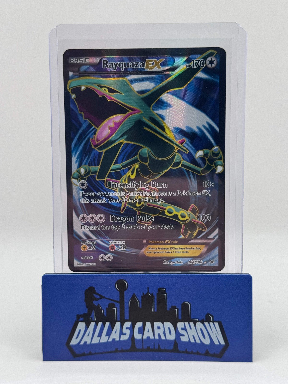 2015 Pokemon - Rayquaza EX (Full Art) - 104/108 Roaring Skies HP