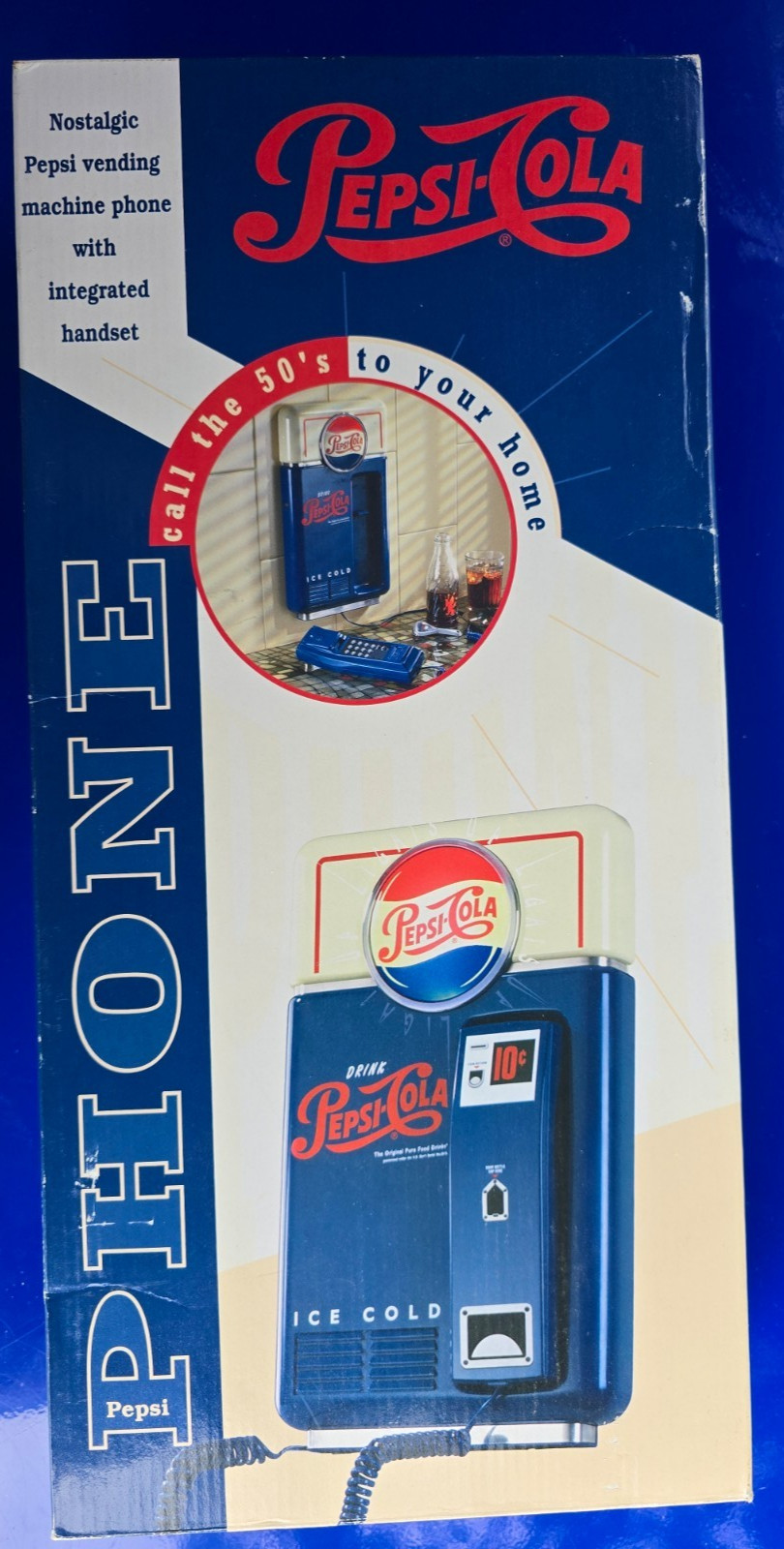 Vintage 1995 Pepsi Cola Vending Machine Wall Telephone Phone NIB NOS