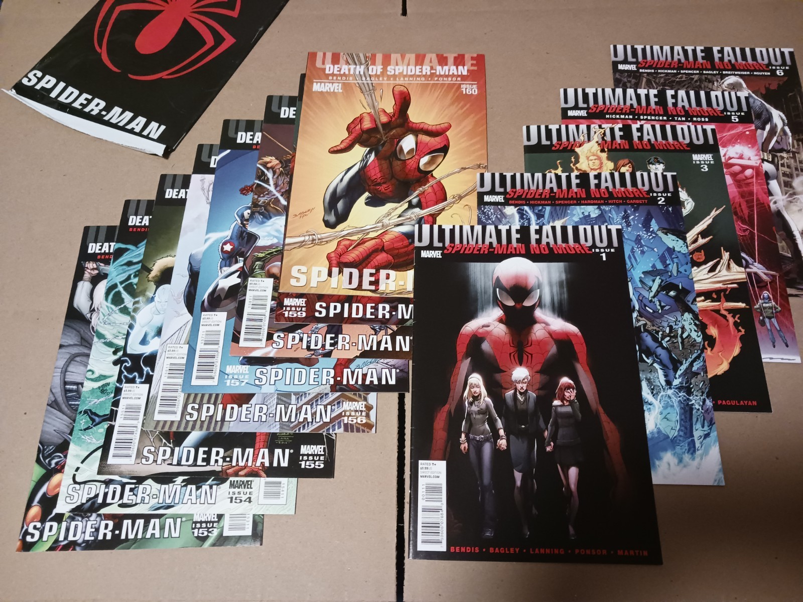 BIG LOT Ultimate Spider-Man 153-160 + Ultimate Fallout 1-3 & 5-6 MARVEL BENDIS