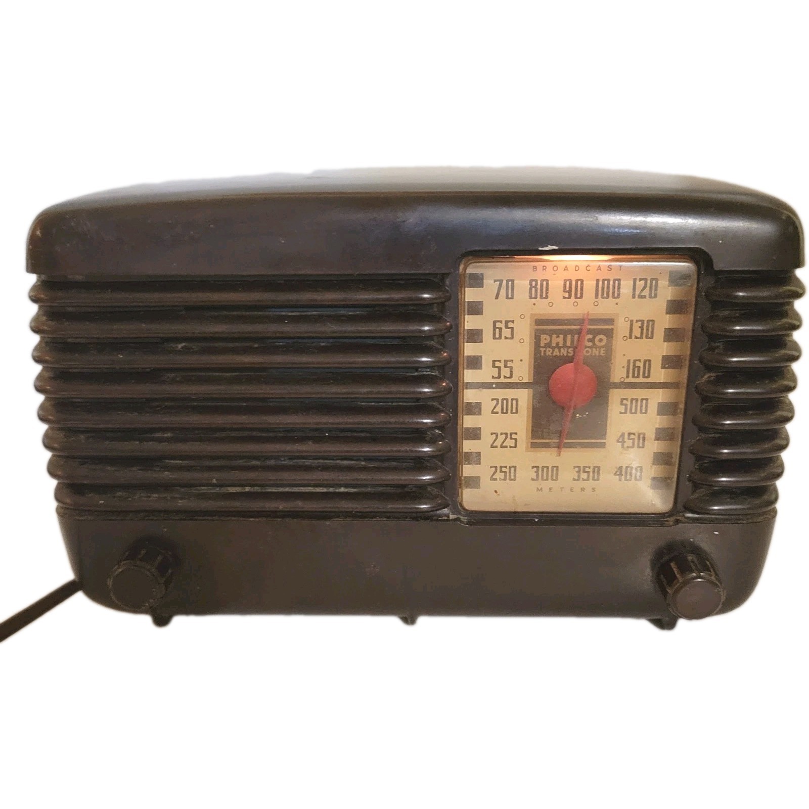 Vtg 40s 1946~Philco Transitone Bakelite Tube Table Top Radio 46-200~Parts/Repair