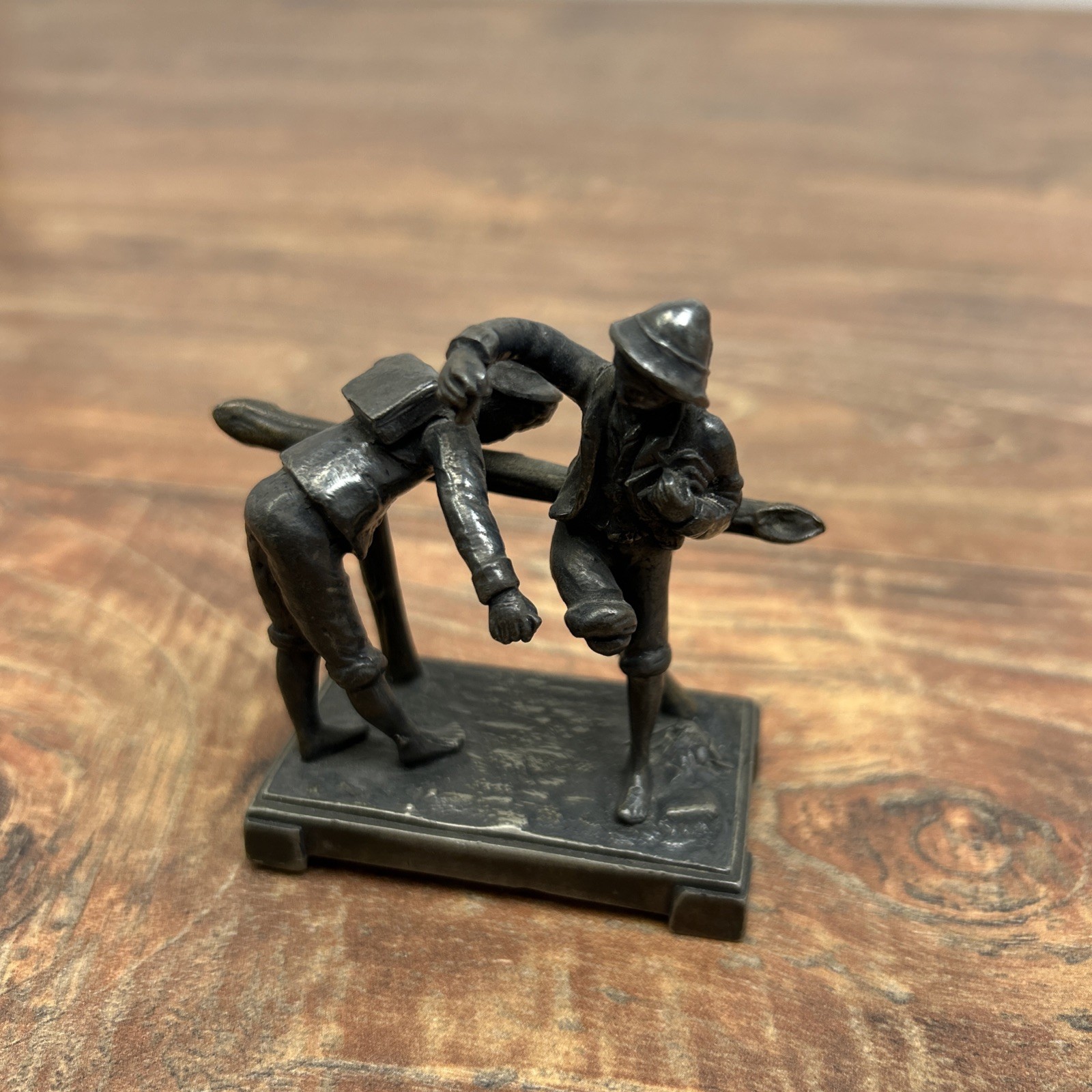 Antique C. 1900 German WMF Group Figure 2 Smoking Bavarian Children Laughing Antique C. 1900 German WMF Group Figure 2 Smoking Bavarian Children Laughing