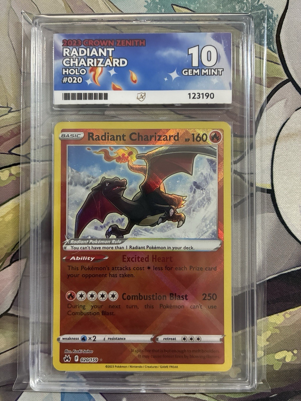 ACE 10 Radient Charizard #020 Crown Zenith English Perfect Subs