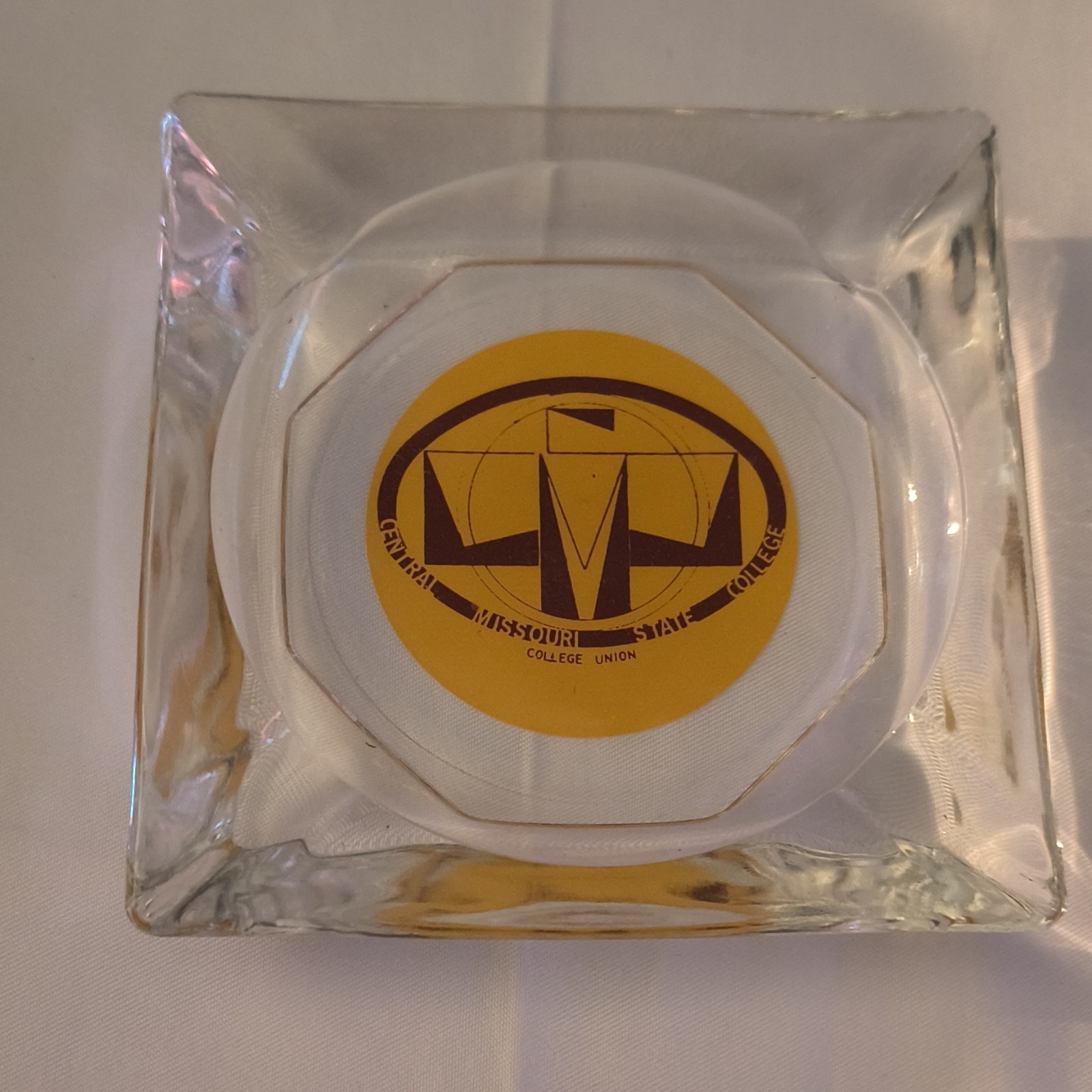 Central Missouri State College Union Glass Ashtray Colleges & Universities Orig…