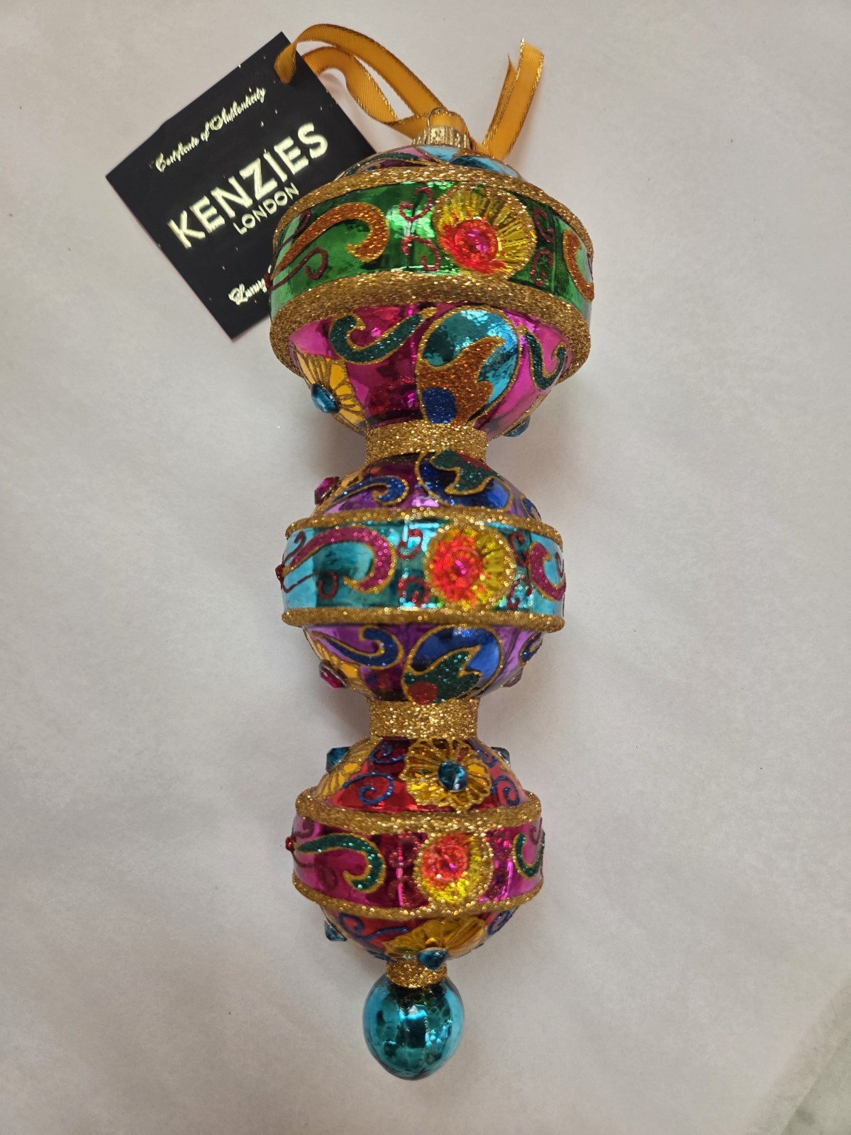 Kenzies Of London BELLA ITALIANO Glass Christmas Ornament Kenzies Of London BELLA ITALIANO Glass Christmas Ornament