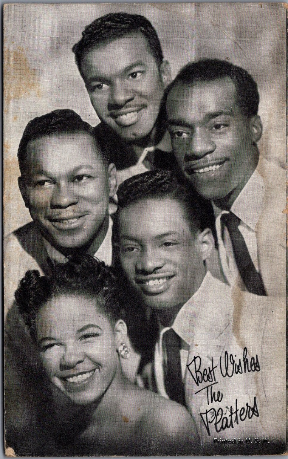 The Platters Doo-Wop Vocal Group Vintage Photo Postcard RPPC Style 1950s The Platters Doo-Wop Vocal Group Vintage Photo Postcard RPPC Style 1950s