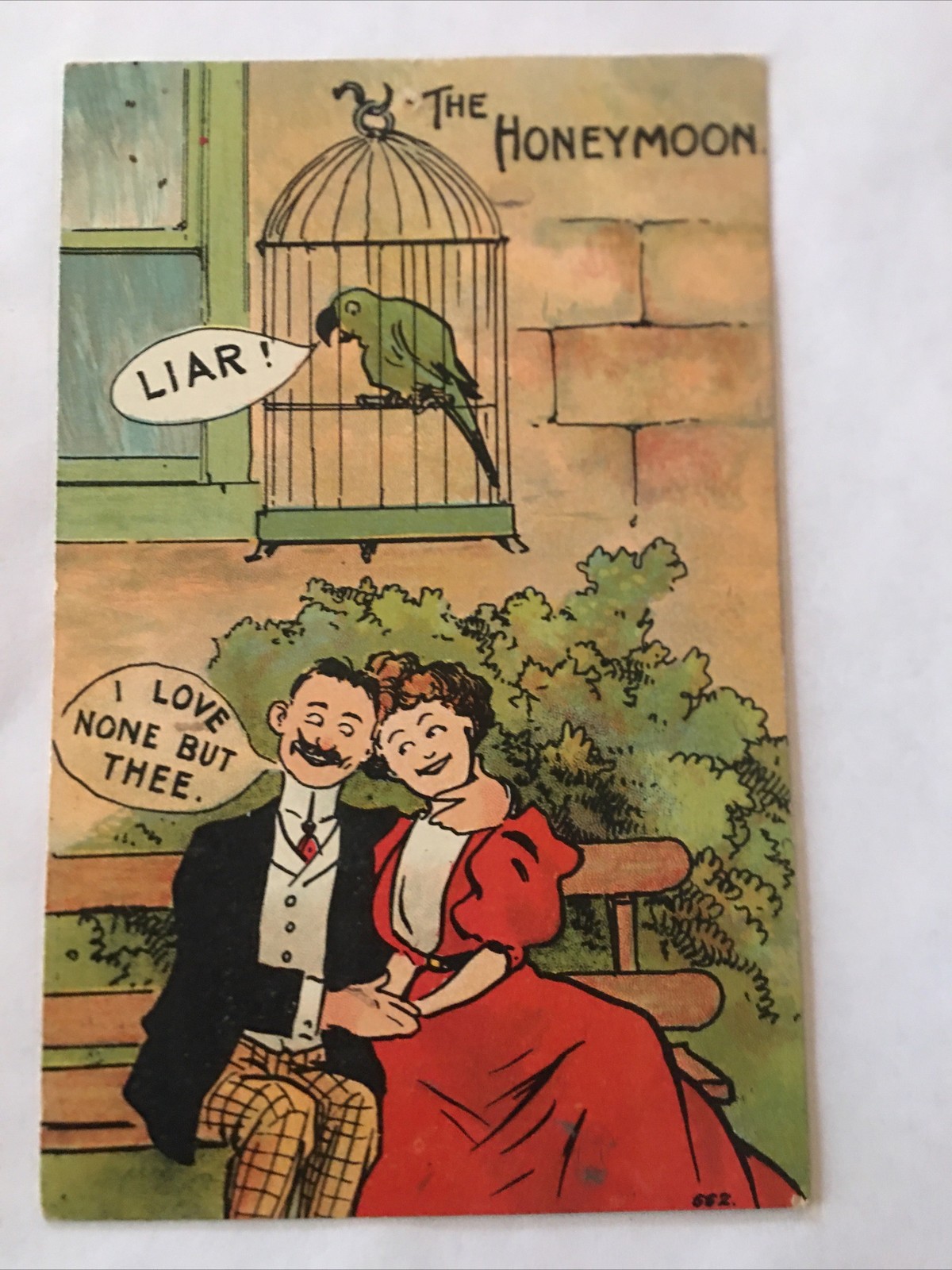 The Honeymoon Humor Vintage Postcard The Honeymoon Humor Vintage Postcard