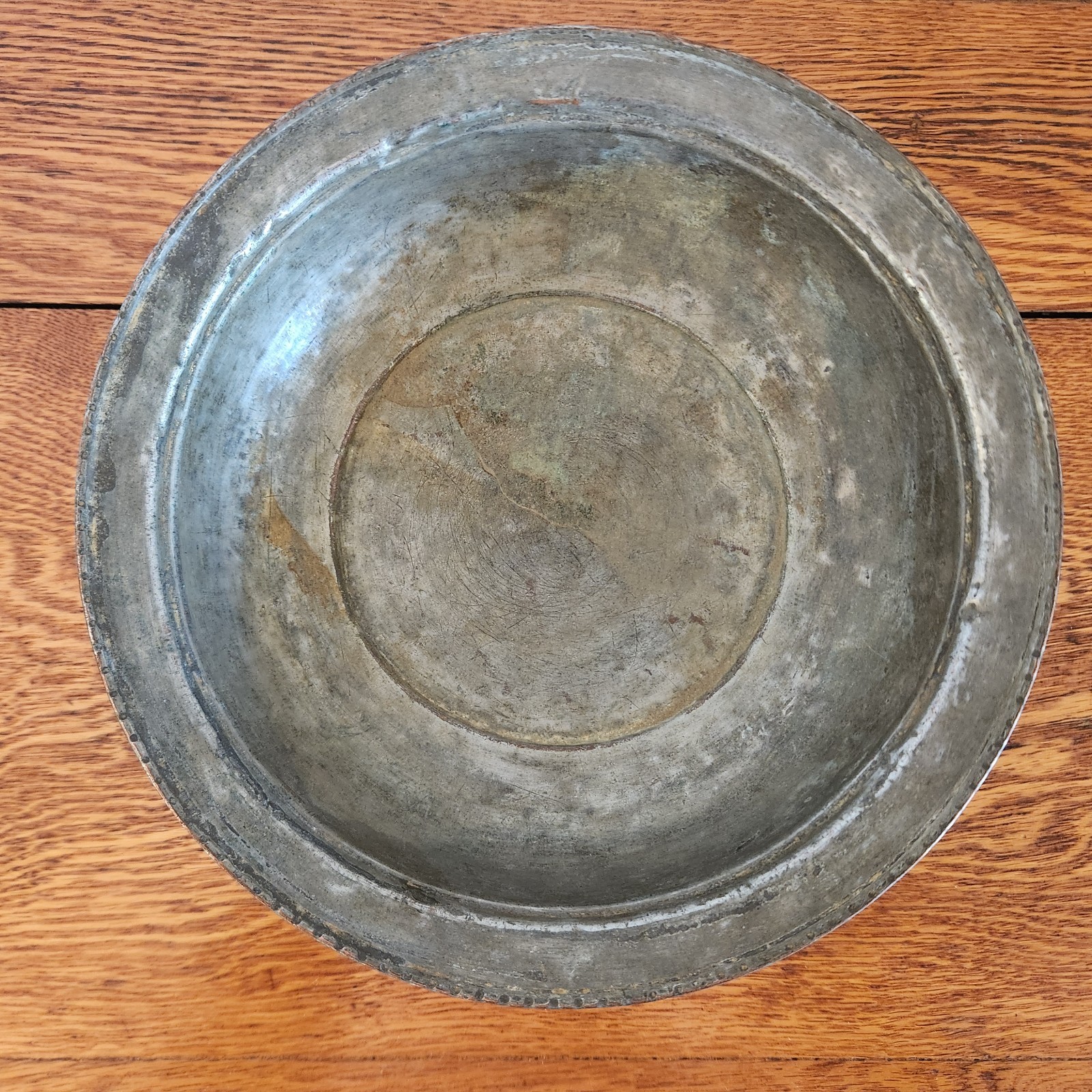 Antique 9 Inch 19th Century Hand Hammered Tin Lined Copper Bowl Antique 9 Inch 19th Century Hand Hammered Tin Lined Copper Bowl