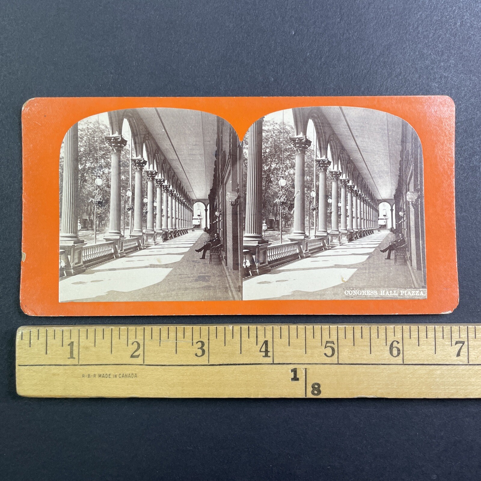 Congress Hall Piazza Stereoview Saratoga Springs NY 1880s Unbranded Congress Hall Piazza Stereoview Saratoga Springs NY 1880s Unbranded