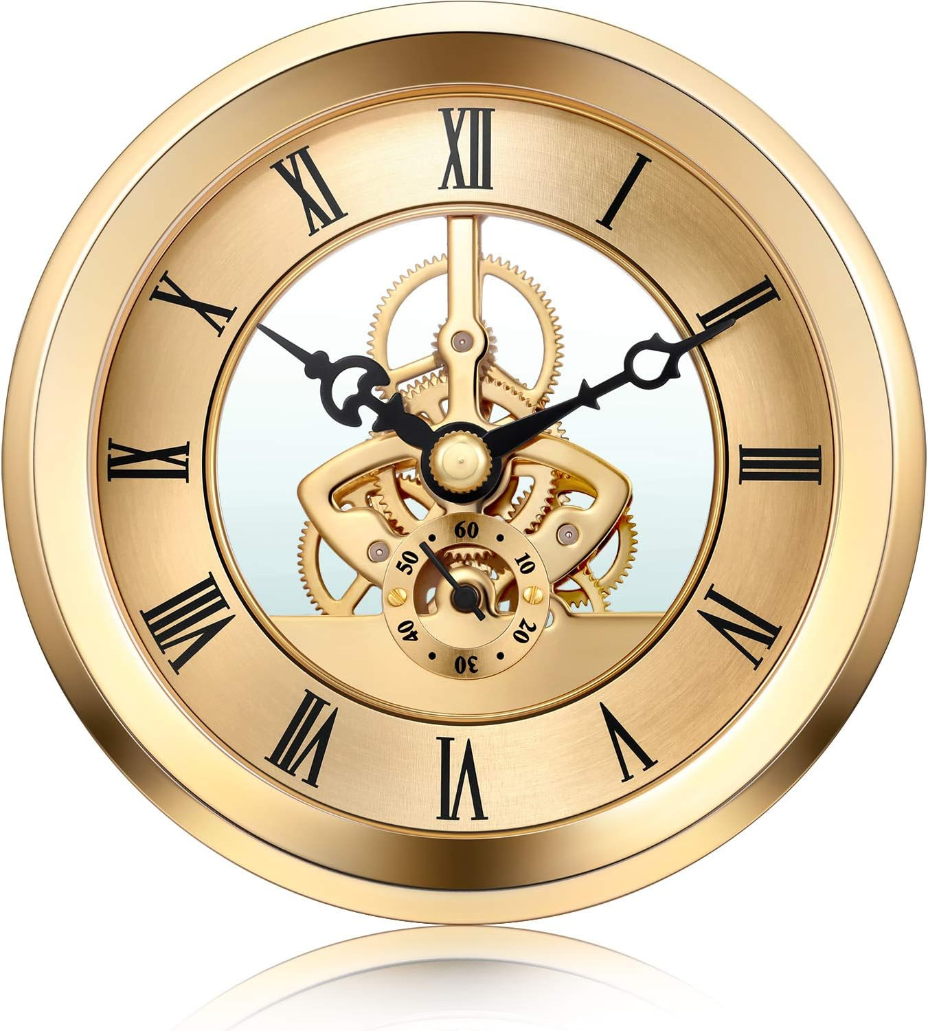 Gold Clock Insert with Bezel - 4 1/16 Inch Replacement by Hicarer