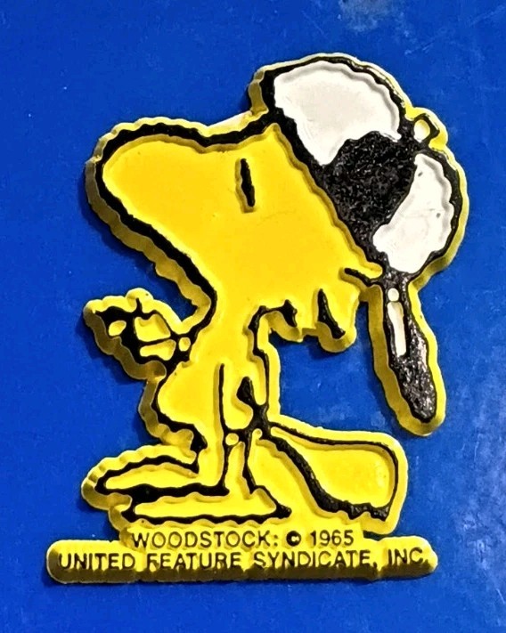 Vintage Peanuts Woodstock Refrigerator Magnet 1965 Feature Syndicate USA