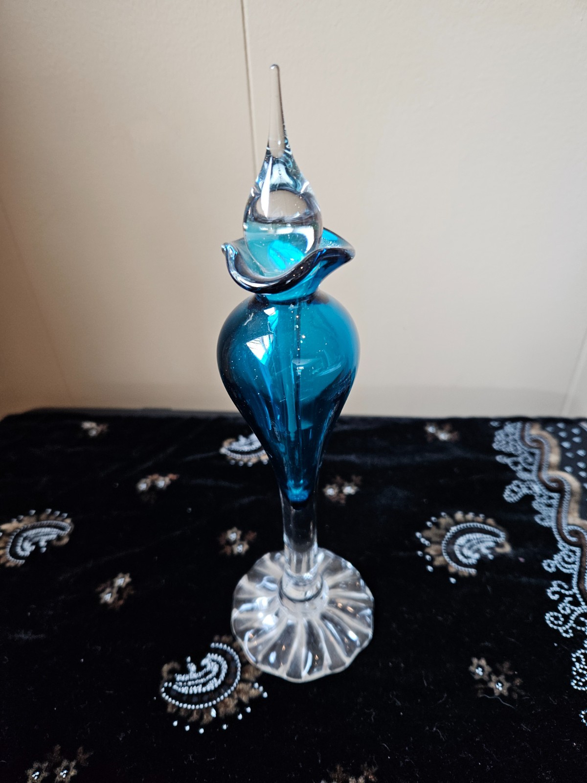 Douglas J Becker turquoise perfume bottle and stopper 1991