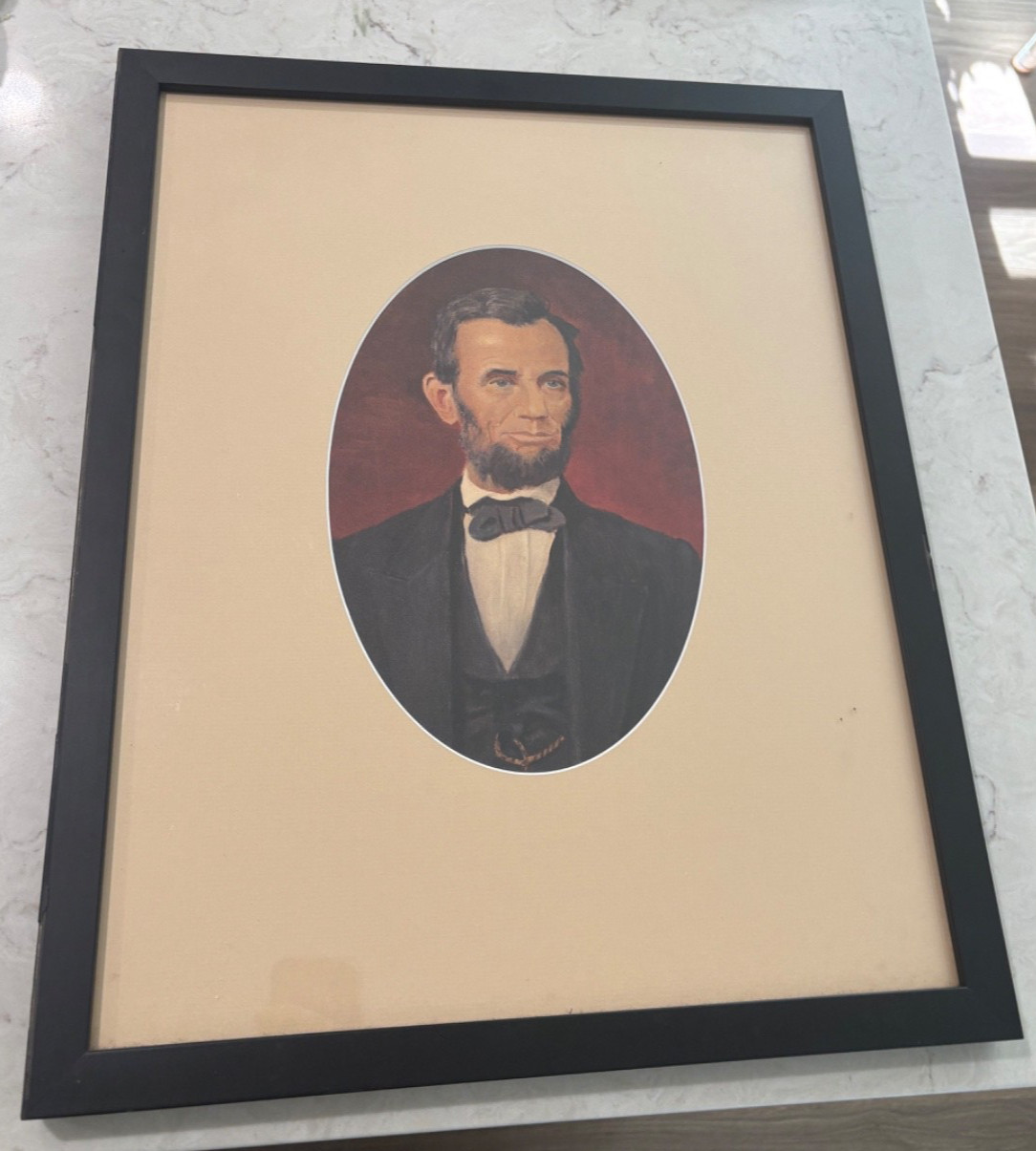 Vintage 1953 Limited Edition Print of President Abraham Lincoln Please Read