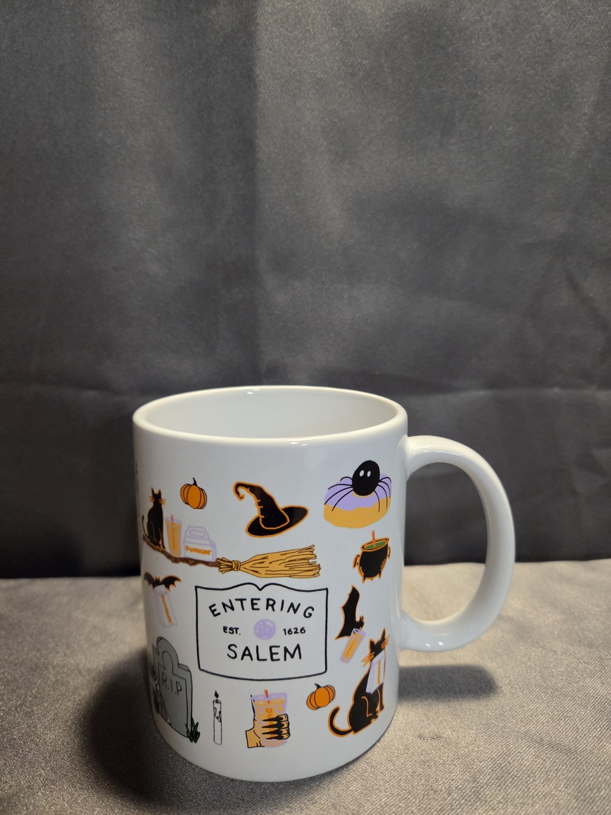 Entering Salem Dunkin\' Halloween Coffee Mug