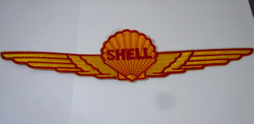Large vintage SHELL Aviation Embroidered Sew-On Uniform-Jacket Patch 14\