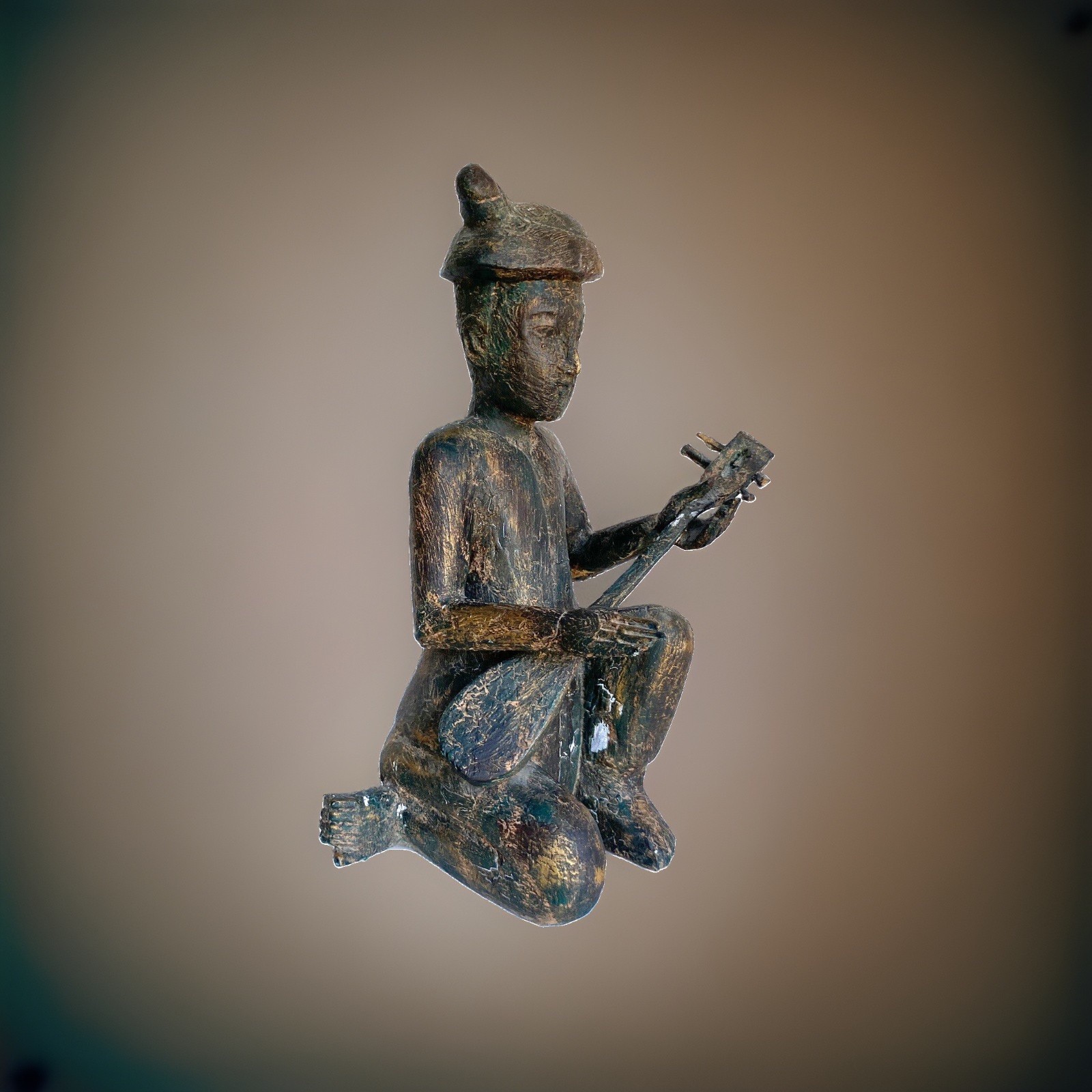 Vtg West African Carved Wood Statue Musician Playing Lute Ngoni Tribal Fig 16 Vtg West African Carved Wood Statue Musician Playing Lute Ngoni Tribal Fig 16