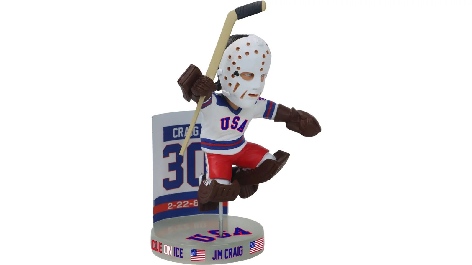 Jim Craig 1980 Lake Placid Miracle on Ice 8” Bobblehead L.E. of 144