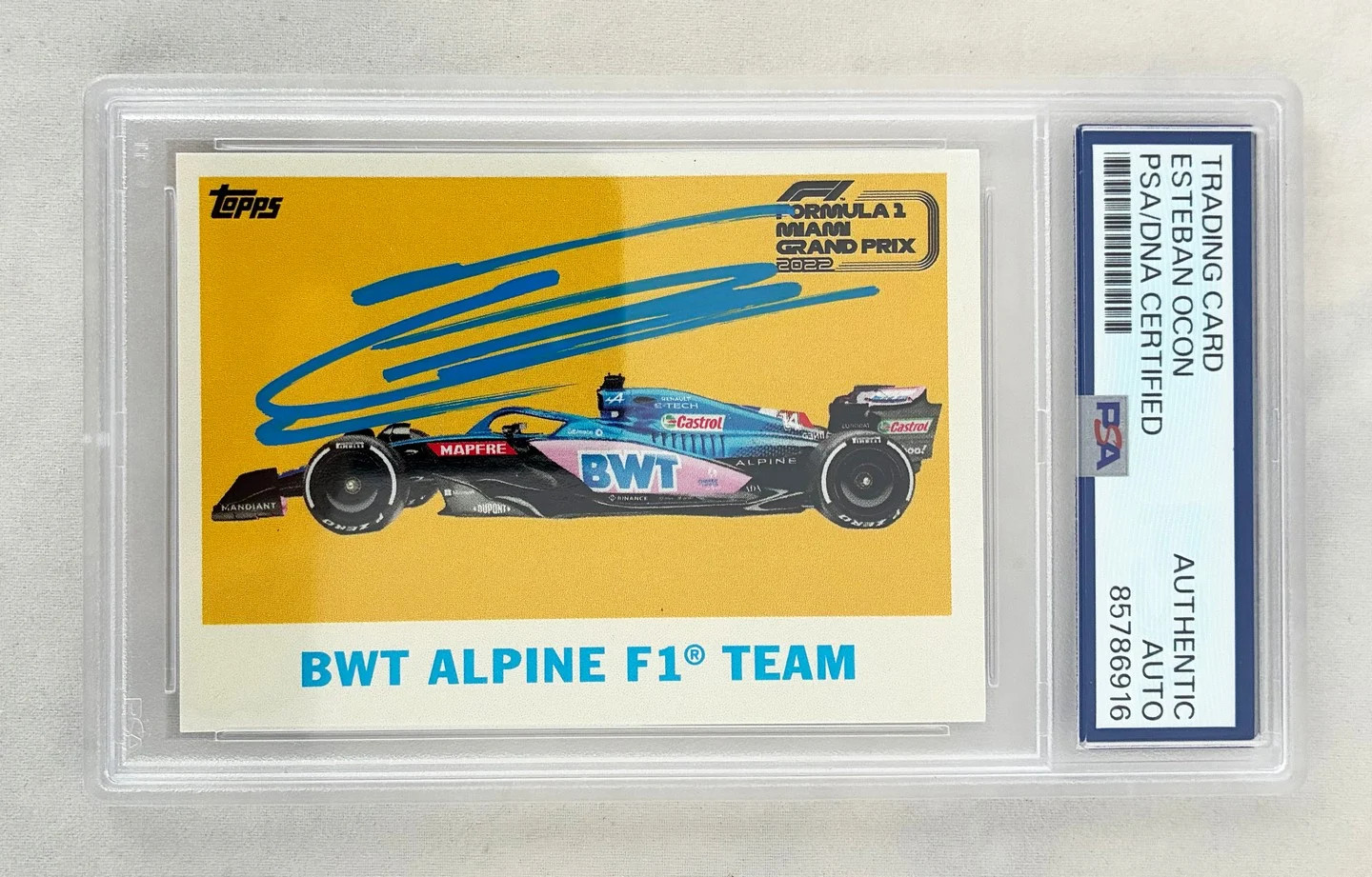 Esteban Ocon Signed Card 2022 Topps Miami GP F1 PSA/DNA 1 COA Esteban Ocon Signed Card 2022 Topps Miami GP F1 PSA/DNA 1 COA