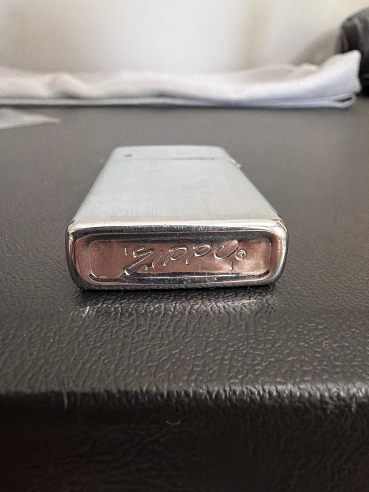 Vintage 1972 Machined Zippo Slim Lighter Missing FLINT Vintage 1972 Machined Zippo Slim Lighter Missing FLINT