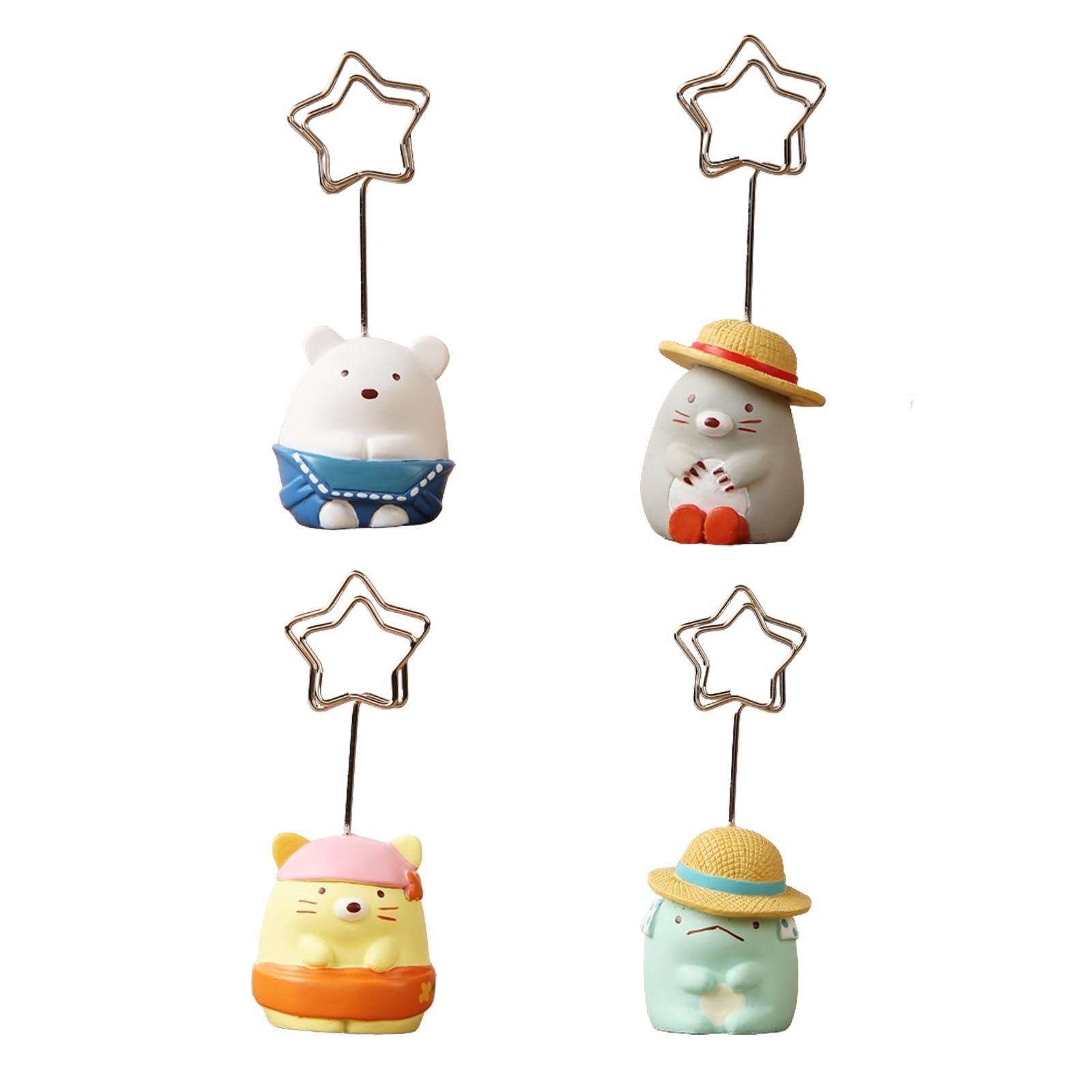4Pcs,Cute Table Number Holders,Memo Clips Holder,Place Card Holder,Picture Ho...