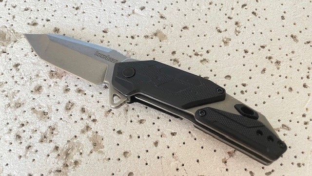 Kershaw 1401 Jetpack Folding Pocket Knife A/O Linerlock Tanto Plain Blade Black