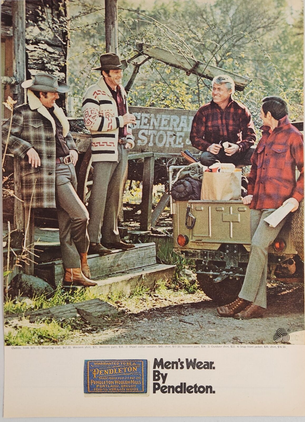 1972 Print Ad Pendleton Wool Jackets,Pants Men by General Store Portland,OR 1972 Print Ad Pendleton Wool Jackets,Pants Men by General Store Portland,OR