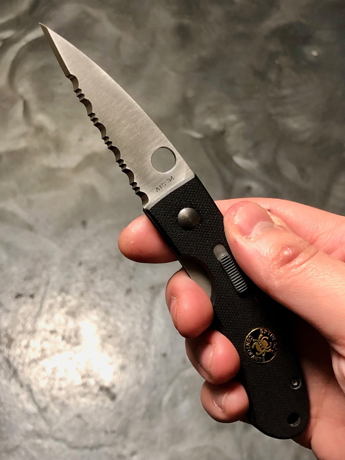 Spyderco Centofante C25GS ATS-34 Black G-10 SecureLock Discontinued Rare 1st Gen