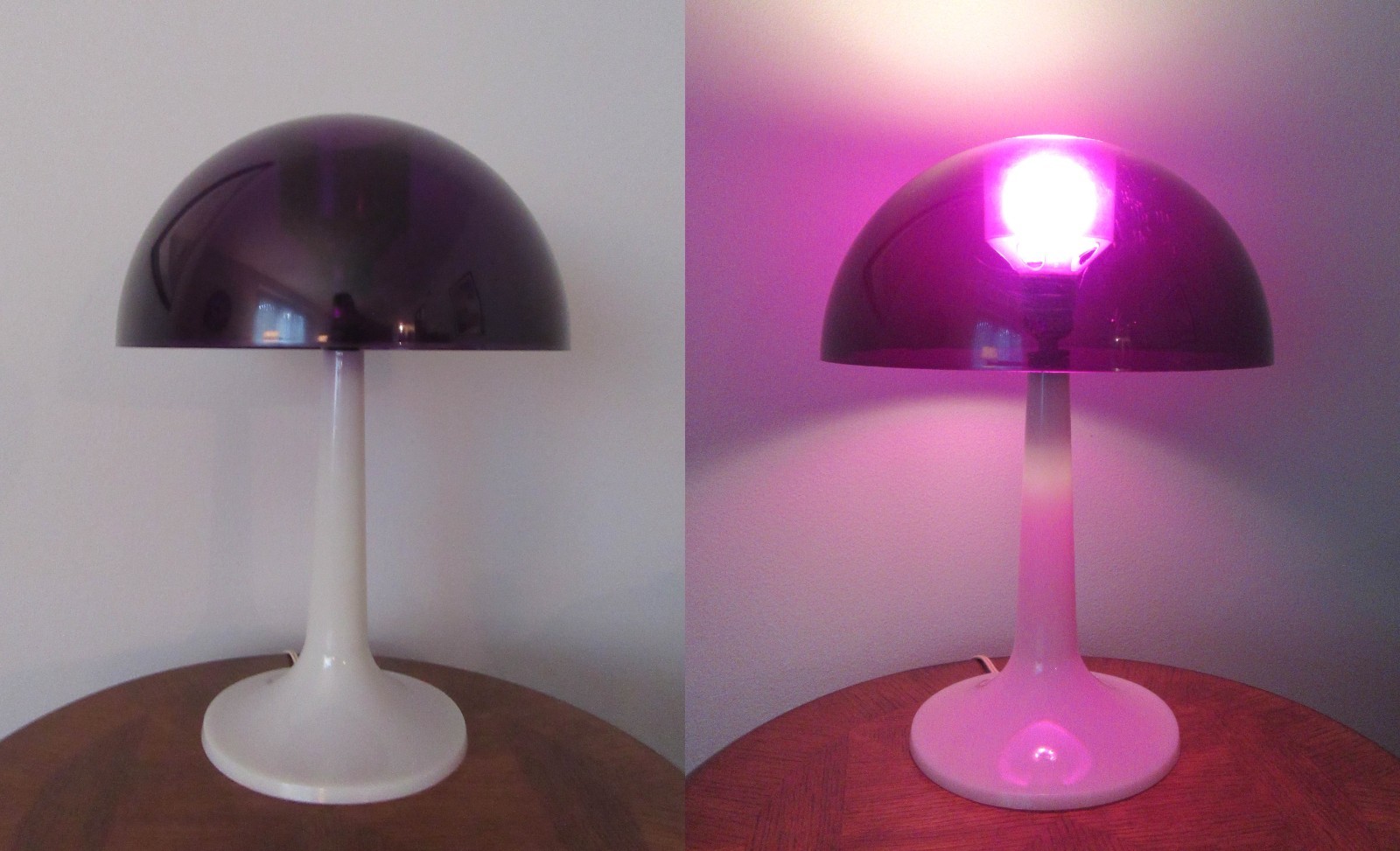 Vintage Gilbert Softlite PURPLE MUSHROOM TABLE LAMP Mid-Century Modern Plastic Vintage Gilbert Softlite PURPLE MUSHROOM TABLE LAMP Mid-Century Modern Plastic