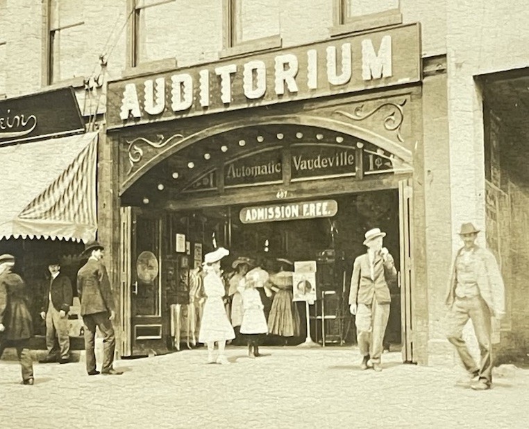 RARE NYC Automatic Vaudeville RPPC Postcard 1904 14th St Cyko Marcus Loew Zukor