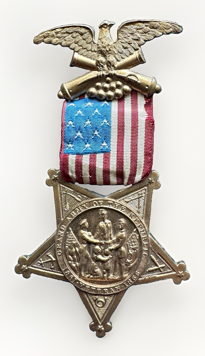 Civil War GAR Medal Serial Numbered Union Veteran Badge Medal Antique