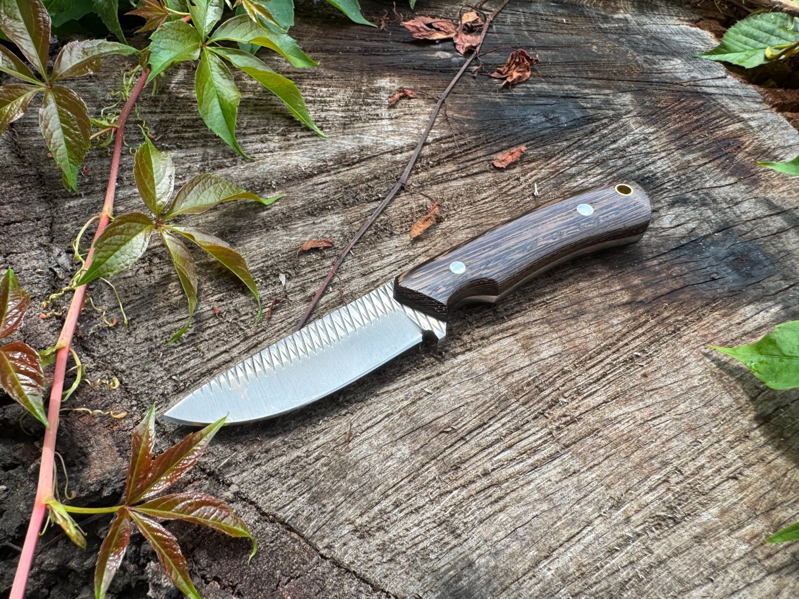 Handmade Rasp Steel Fixed Blade Knife